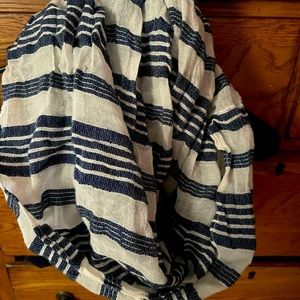 New navy and white scarf